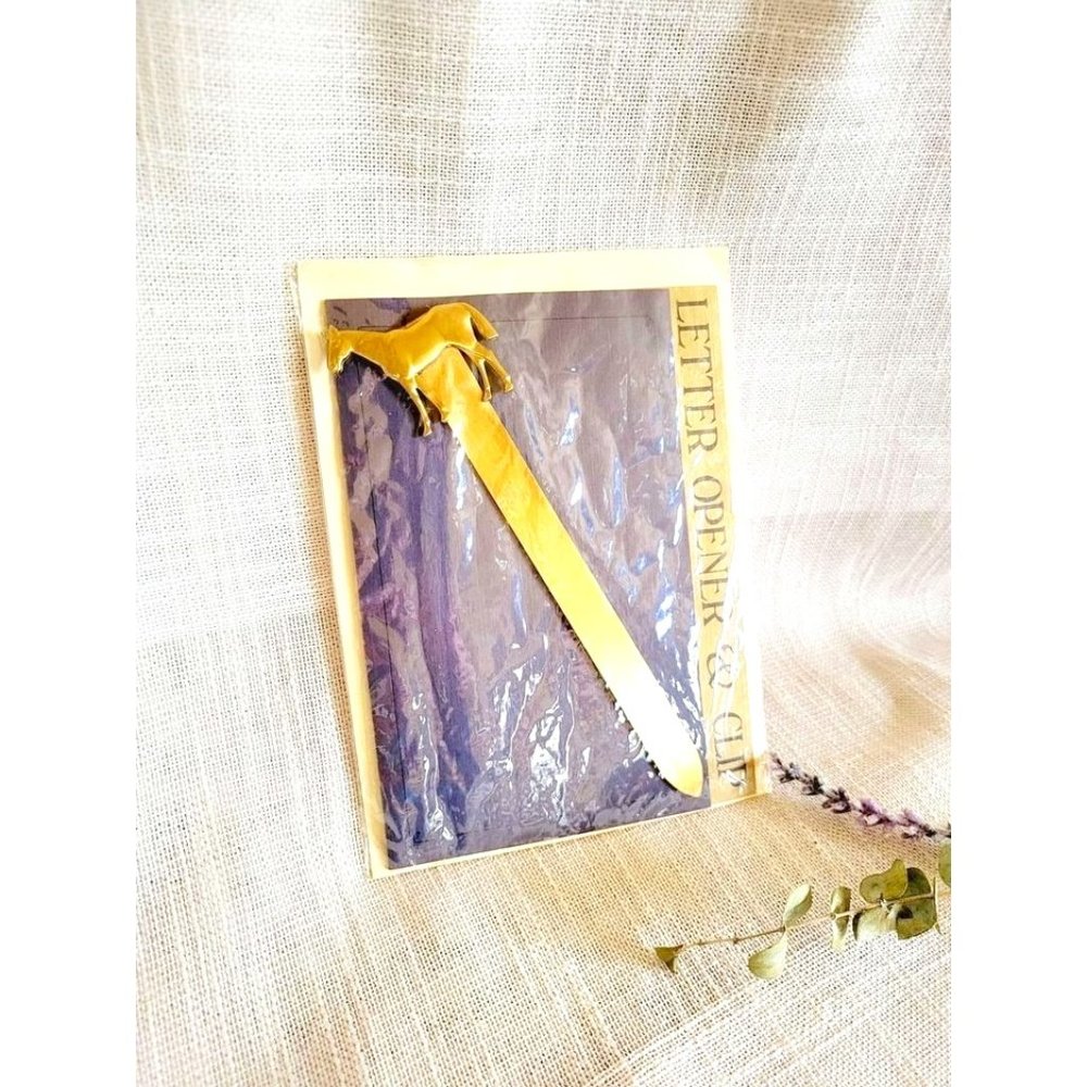 Vintage Brass Horse Letter Opener
